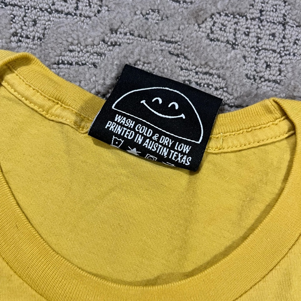 🎸 '22 Rush Band The Twilight Zone Canned Lyrics Clean Yellow Limited Edition Tee - Picture 7 of 11